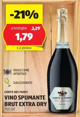 ALDI Corte dei fanti vino spumante brut extra dry offerta