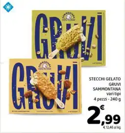Conad Stecchi gelato GRUVI SAMMONTANA offerta
