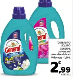Conad *detersivo liquido GENERAL offerta