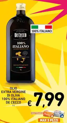 Spazio Conad Olio extra vergine di oliva 100% italiano dececco offerta