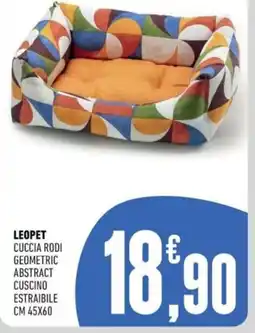 Ayoka Leopet cuccia rodi geometric abstract cuscino estraibile offerta