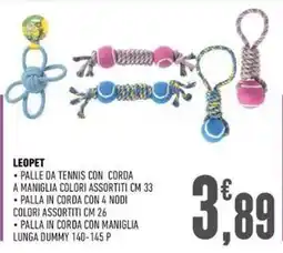 Ayoka Leopet palle da tennis con corda a maniglia colori assortiti offerta