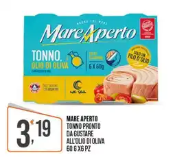 Cash pro Mare aperto tonno pronto da gustare all'olio di oliva offerta