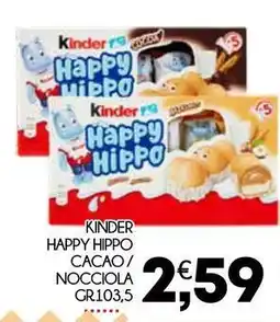 Enne Market Kinder happy hippo cacao/ nocciola offerta