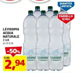 DPiù Levissima acqua naturale offerta