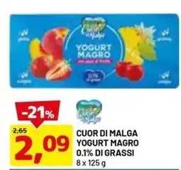 DPiù Cuor di malga yogurt magro 0.1% di grassi offerta