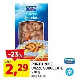 DPiù Porto rose cozze surgelate offerta
