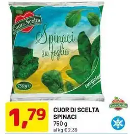 DPiù Cuor di scelta spinaci offerta