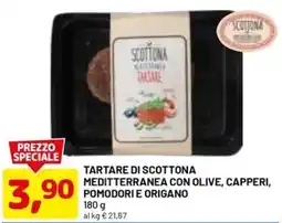 DPiù Tartare di scottona meditterranea con olive, capperi, pomodori e origano offerta