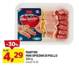 DPiù Martini mini spiedini di pollo offerta