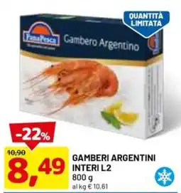 DPiù Gamberi argentini interi L2 offerta