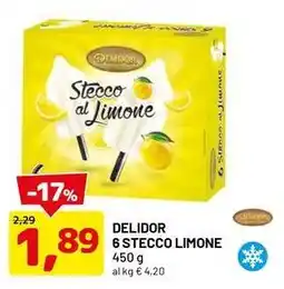 DPiù Delidor 6 stecco limone offerta
