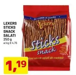 Lekers sticks snack salati