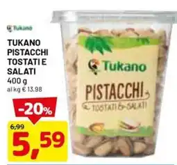 DPiù Tukano pistacchi tostatie salati offerta