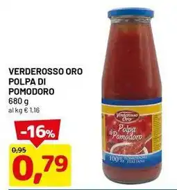 DPiù Verderosso oro polpa di pomodoro offerta