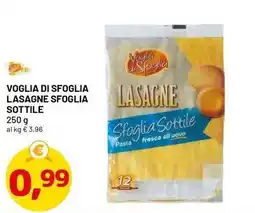 DPiù Voglia di sfoglia lasagne sfoglia sottile offerta