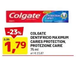 DPiù Colgate dentifricio maximum caries protection, protezione carie offerta