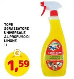 DPiù Top5 sgrassatore universale al profumo di limone offerta