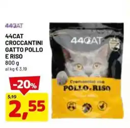 DPiù 440AT croccantini gatto pollo e riso offerta