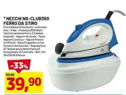 DPiù Necchi NS-CLUB350 ferro da stiro offerta