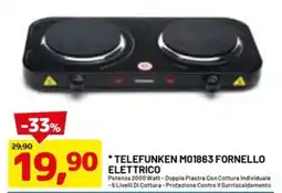 DPiù Telefunken MO1863 fornello elettrico offerta