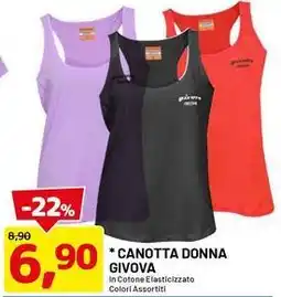 DPiù Canotta donna givova offerta