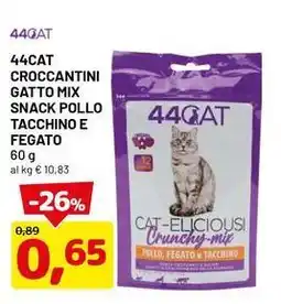DPiù 440AT Croccantini gatto mix snack pollo tacchino e fegato offerta