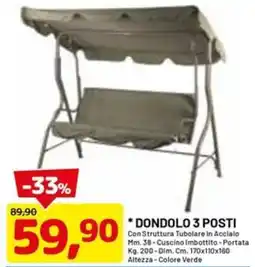 DPiù Dondolo 3 posti offerta
