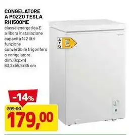 DPiù Congelatore a pozzo tesla RH1500ME offerta