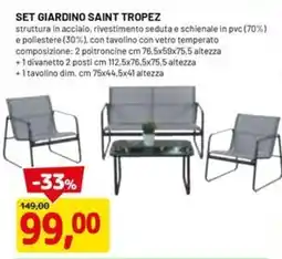 DPiù Set giardino saint tropez offerta