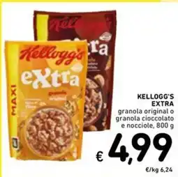 Spazio Conad Kellogg's extra granola original o granola cioccolato e nocciole, offerta
