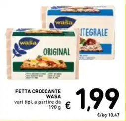 Fetta croccante wasa vari tipi, a partire da