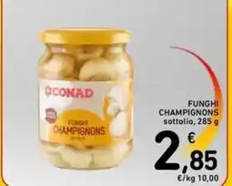 Spazio Conad Funghi champignons sottolio, offerta
