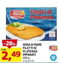 DPiù Gioia di mare filetti di platessa impanati offerta