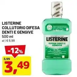 DPiù Listerine collutorio difesa denti e gengive offerta
