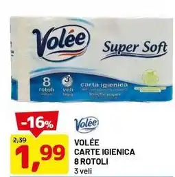 DPiù Volée carte igienica 8 rotoli offerta