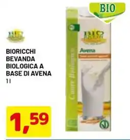 DPiù Bioricchi bevanda biologica a base di avena offerta