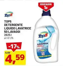 DPiù TOP5 Detergente liquido lavatrice offerta