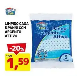 DPiù Limpido casa 5 panni con argento attivo offerta