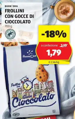 ALDI Buon'ora frollini con gocce di cioccolato offerta