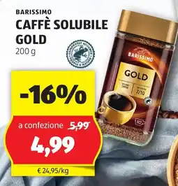 ALDI Barissimo caffè solubile gold offerta