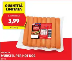 ALDI American würstel per hot dog offerta