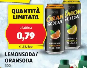 ALDI Lemonsoda/ oransoda offerta