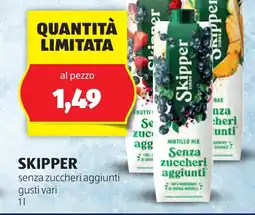 ALDI SKIPPER senza zuccheri aggiunti offerta