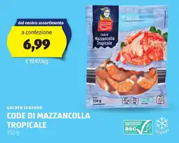 ALDI Golden seafood code di mazzancolla tropicale offerta