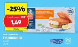 ALDI Golden seafood fishburger offerta