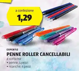 ALDI Expertiz penne roller cancellabili offerta