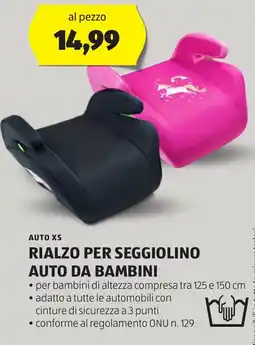 ALDI Auto xs rialzo per seggiolino auto da bambini offerta