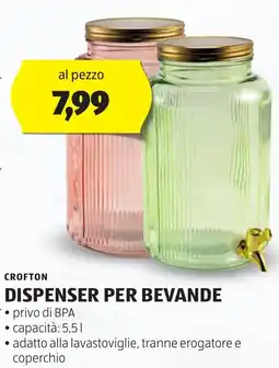 ALDI Crofton dispenser per bevande offerta