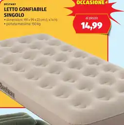 ALDI Bestway letto gonfiabile singolo offerta
